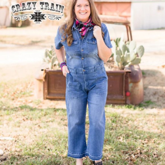 Crazy Train Pants - NWT Crazy Train Broken Spoke Jumper/Jumpsuit - 2X availble